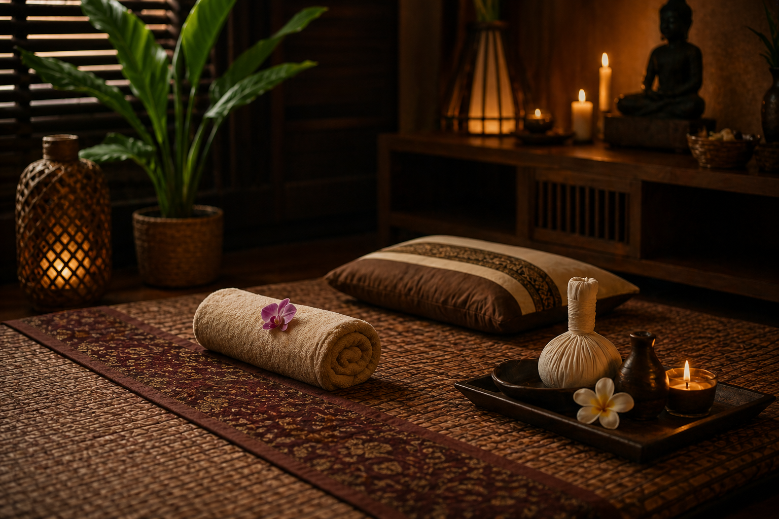 Ancient Thai massage treatment room in Parnell Auckland